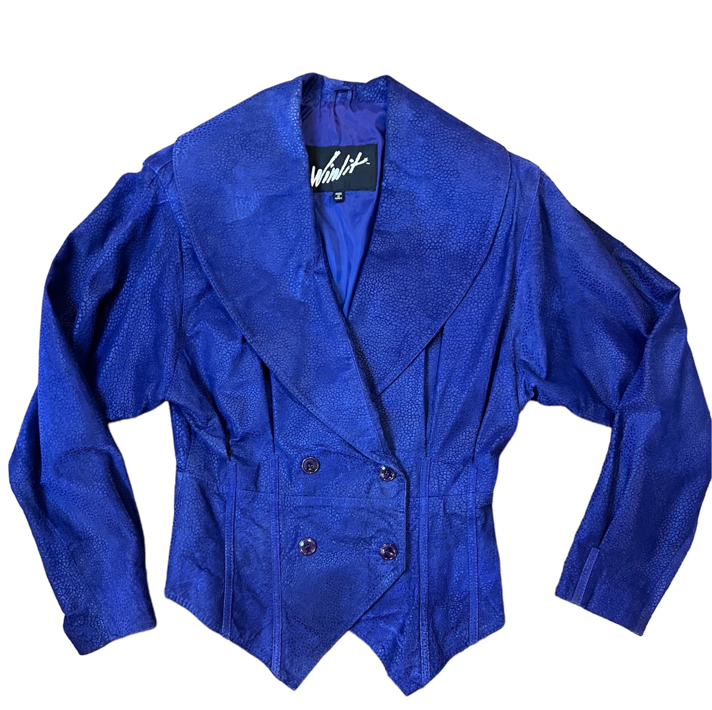 WinLit Indigo Suede Leather Suit