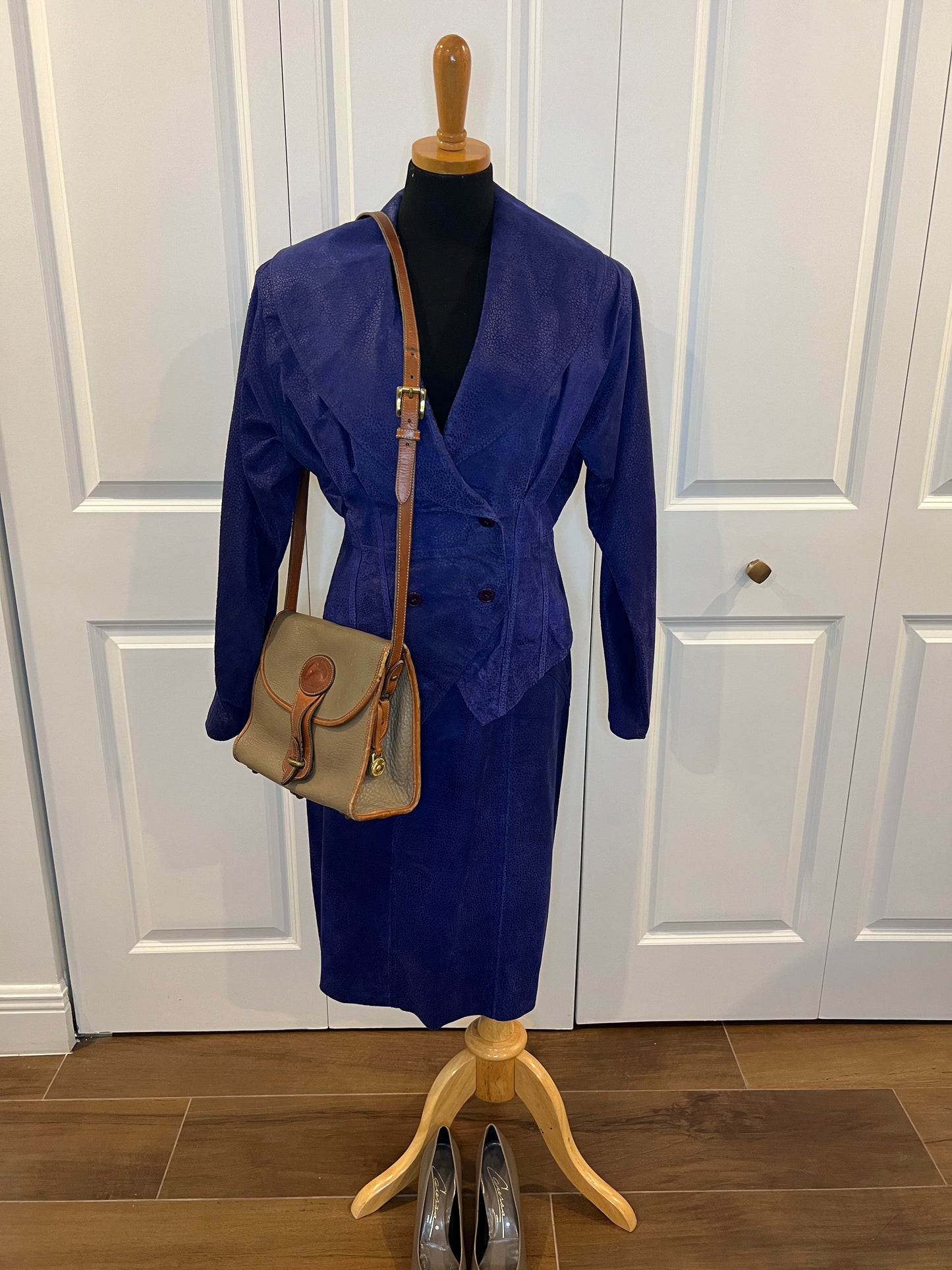 WinLit Indigo Suede Leather Suit