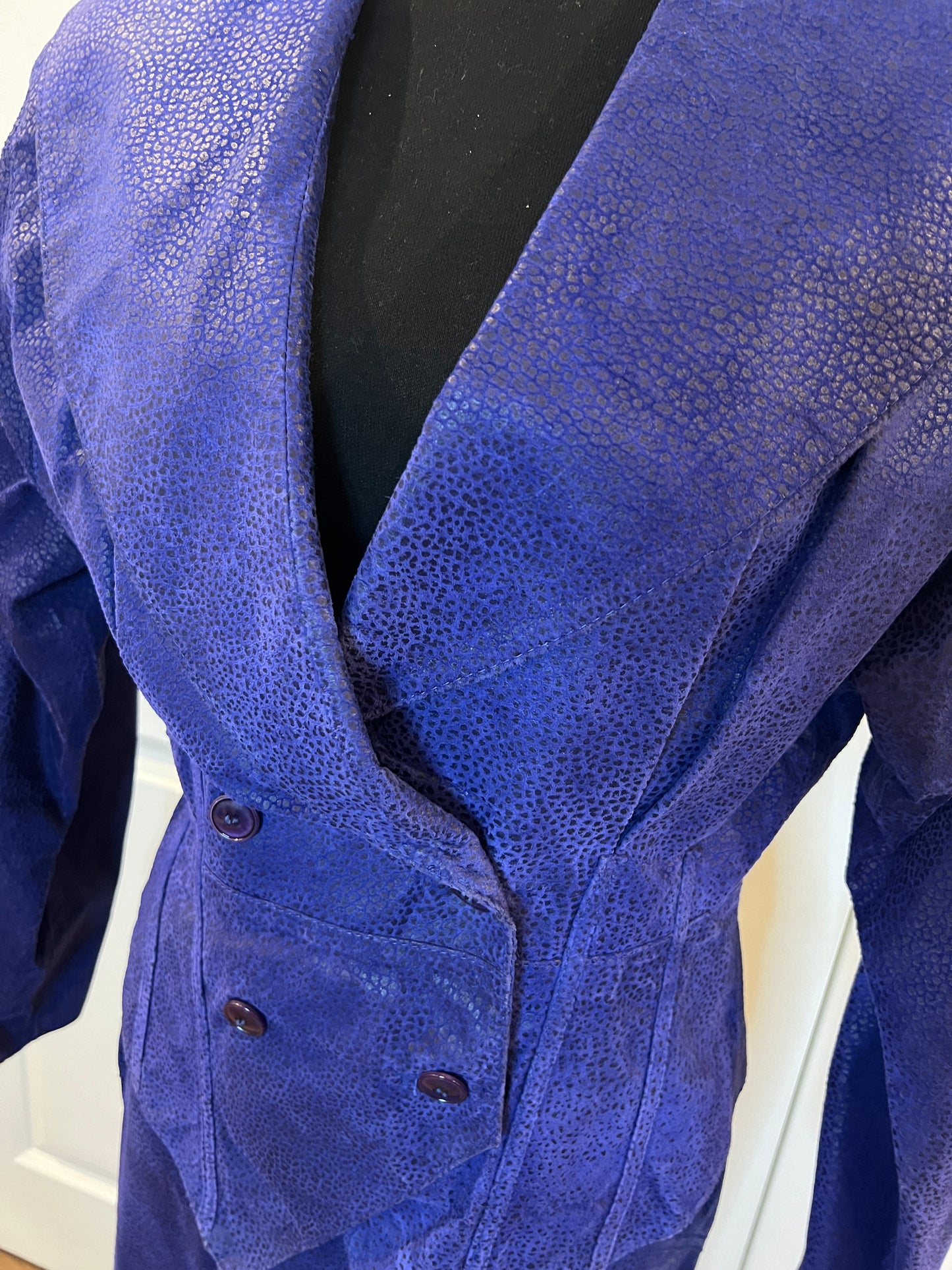 WinLit Indigo Suede Leather Suit