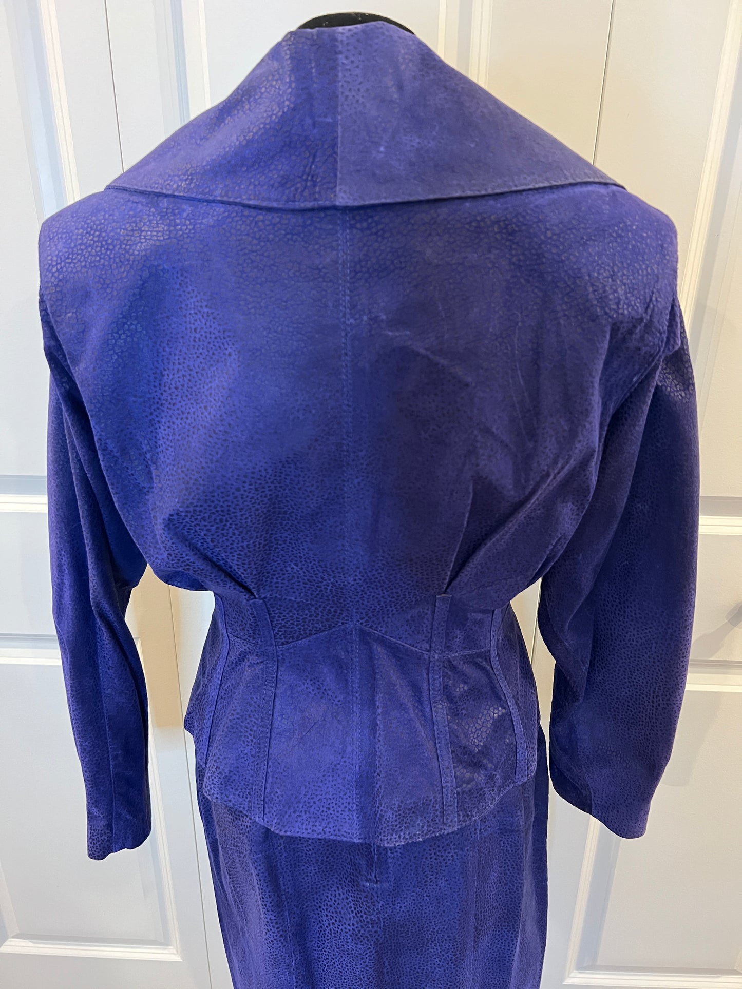 WinLit Indigo Suede Leather Suit