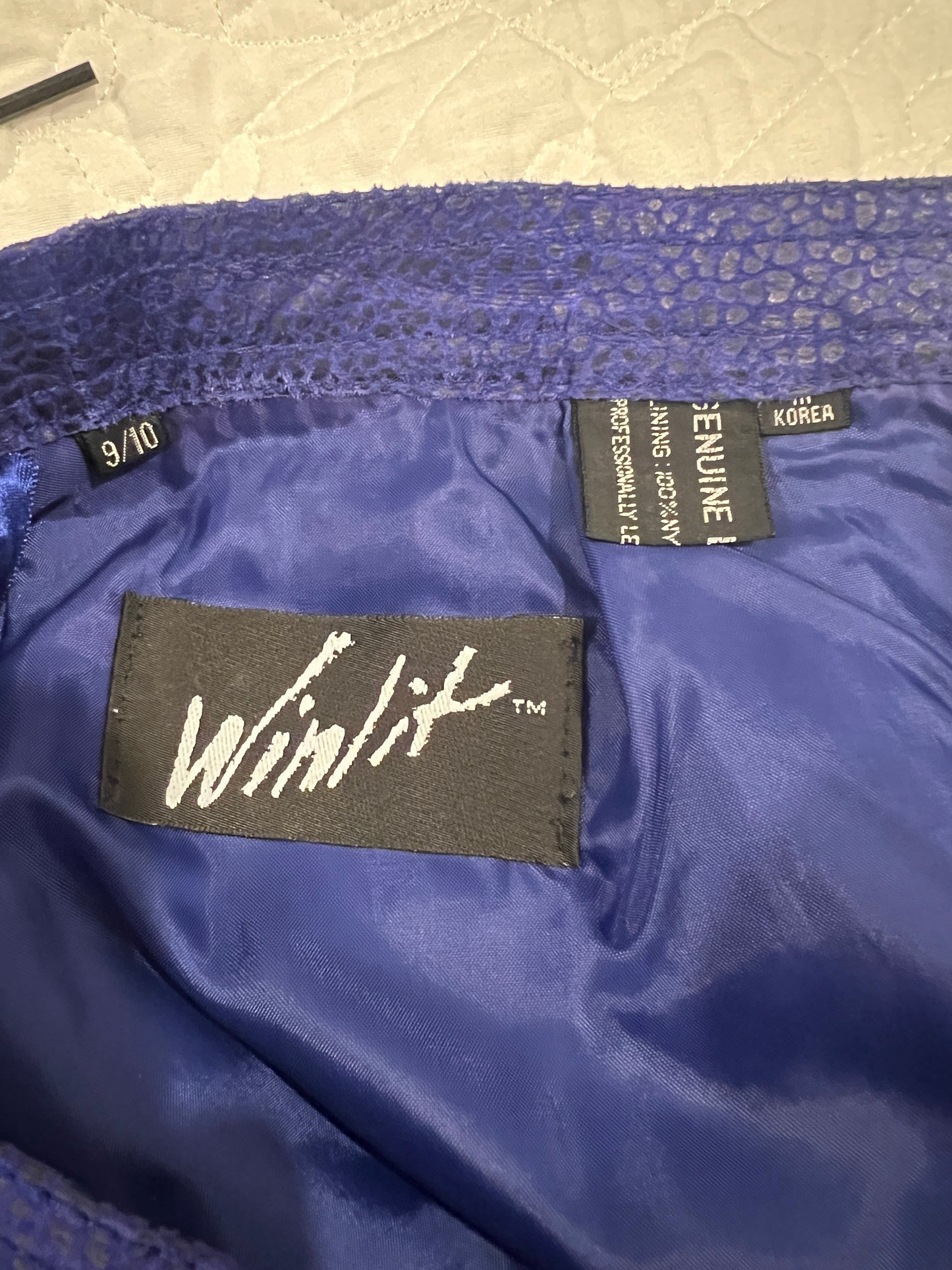 WinLit Indigo Suede Leather Suit